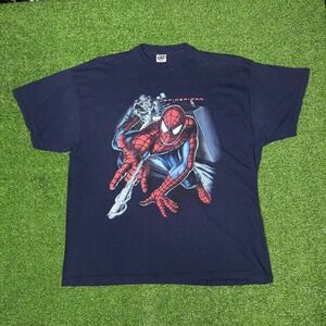 Rare 2000's Vintage Y2K Marvel Spider Man T-Shirt Mens 2XL Delta Pro Weight